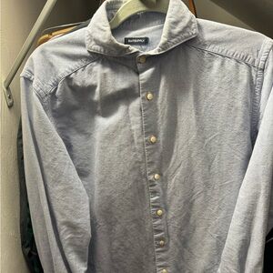 SuitSupply light blue spread collar shirt